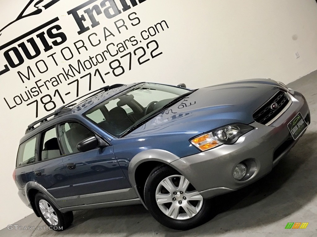 2005 Outback 2.5i Wagon - Atlantic Blue Pearl / Off Black photo #2