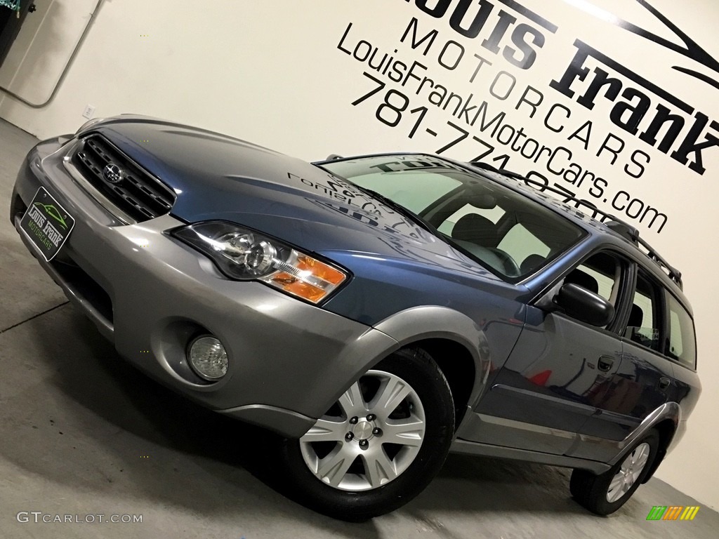 2005 Outback 2.5i Wagon - Atlantic Blue Pearl / Off Black photo #4