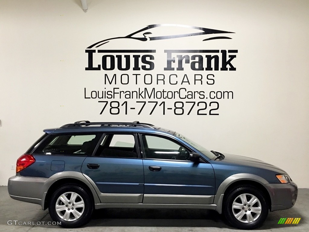 2005 Outback 2.5i Wagon - Atlantic Blue Pearl / Off Black photo #6