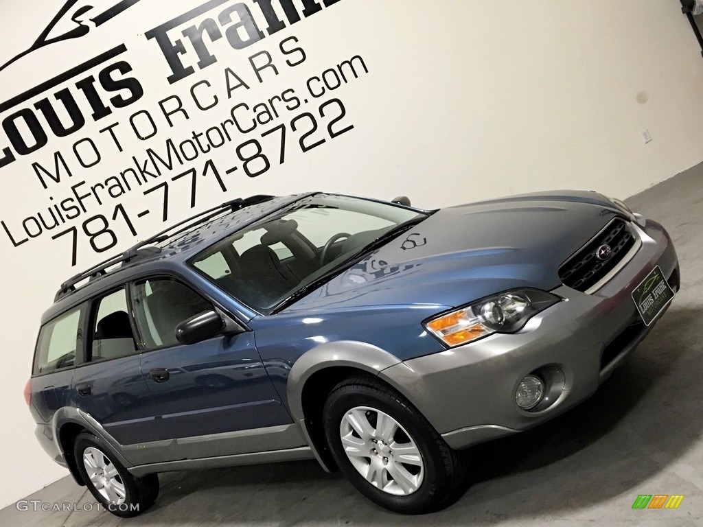 2005 Outback 2.5i Wagon - Atlantic Blue Pearl / Off Black photo #10