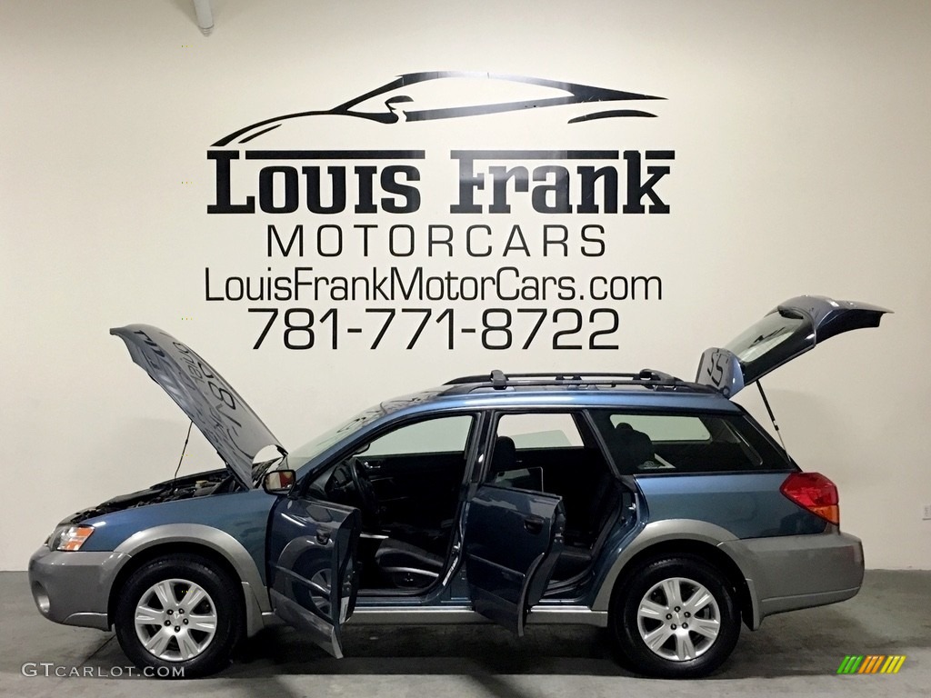 2005 Outback 2.5i Wagon - Atlantic Blue Pearl / Off Black photo #34