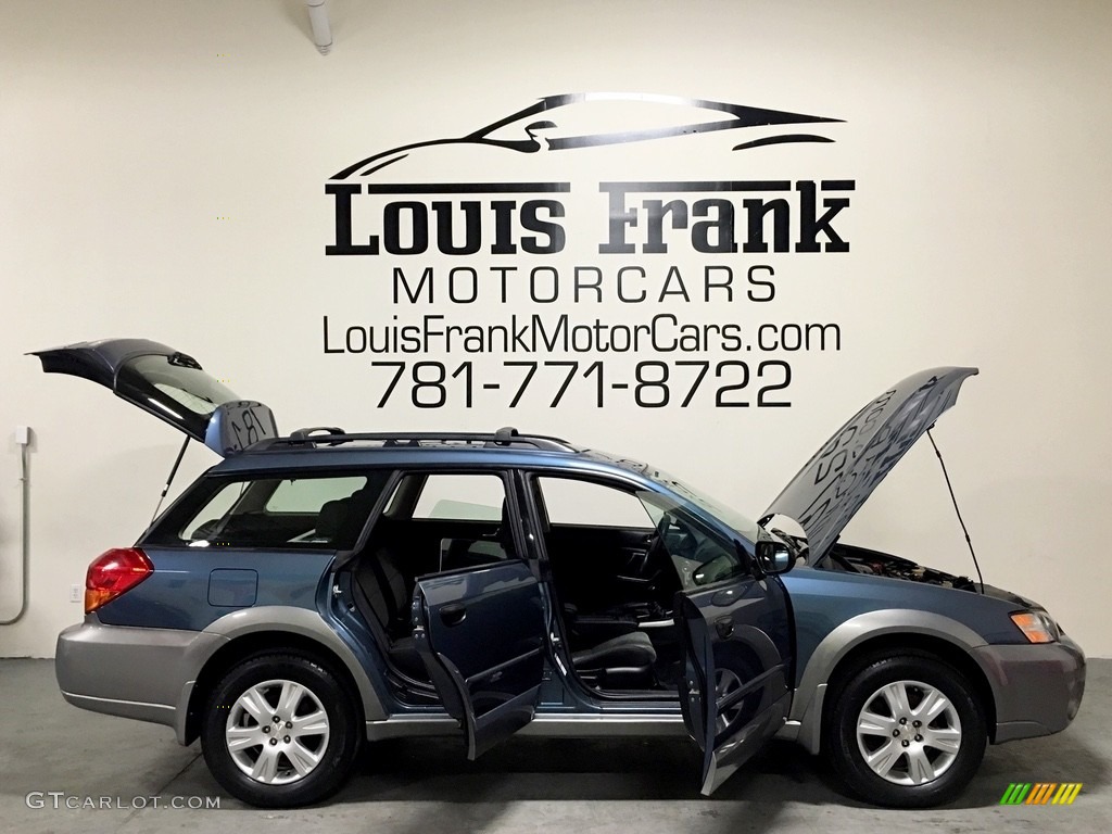 2005 Outback 2.5i Wagon - Atlantic Blue Pearl / Off Black photo #35