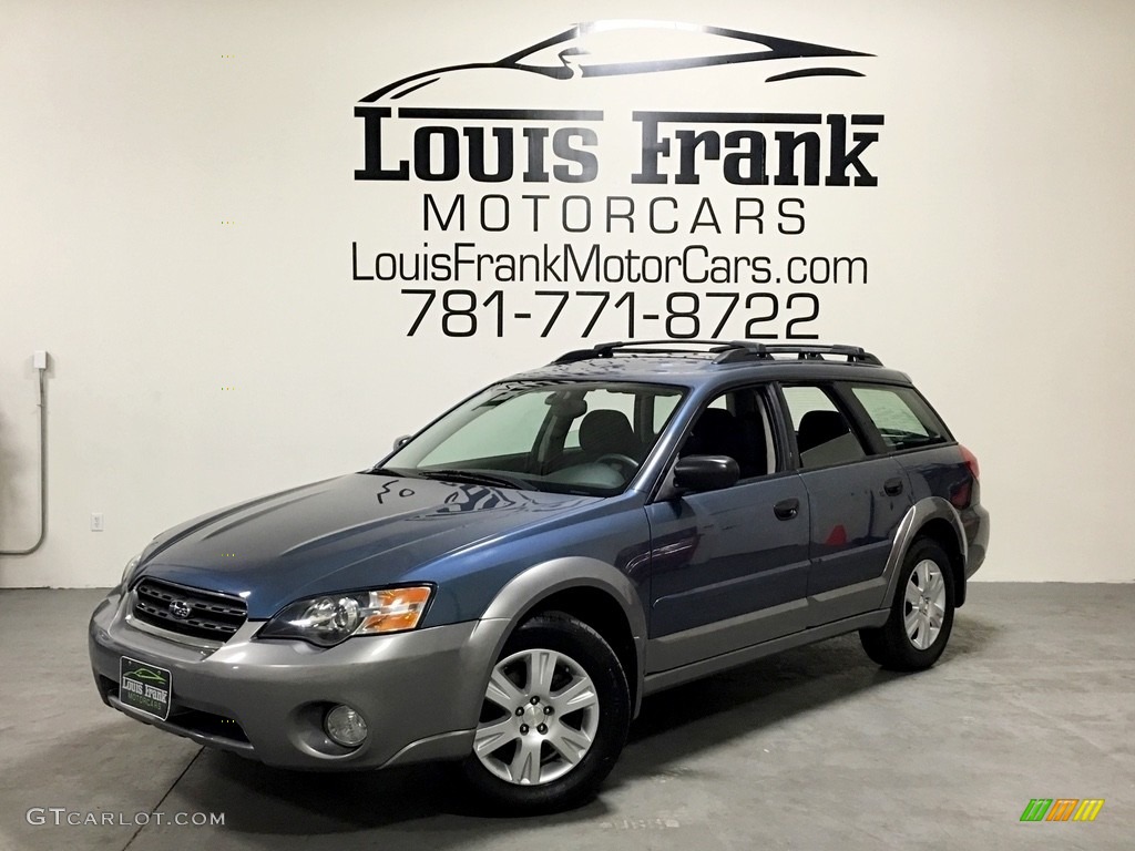 2005 Outback 2.5i Wagon - Atlantic Blue Pearl / Off Black photo #50