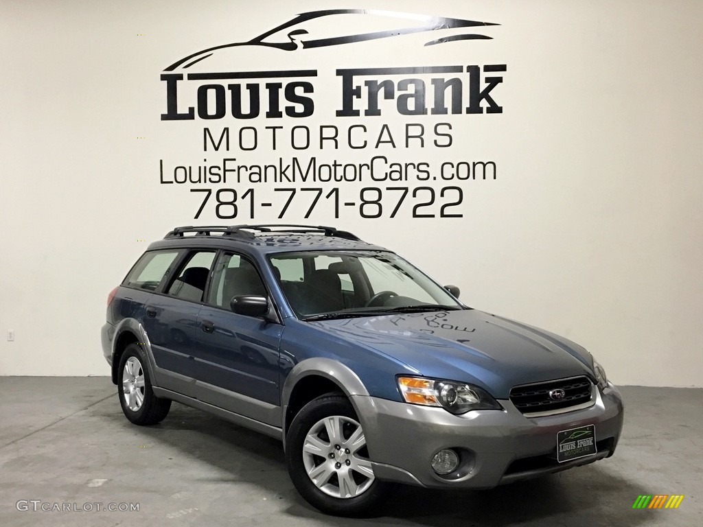 2005 Outback 2.5i Wagon - Atlantic Blue Pearl / Off Black photo #52