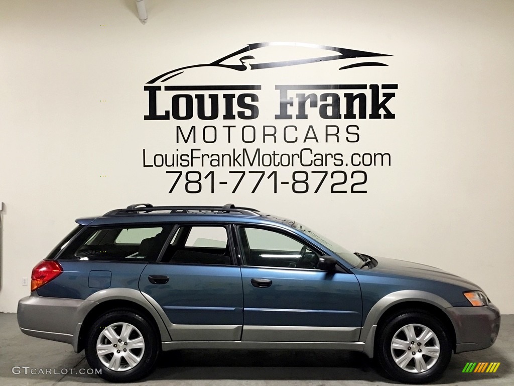 2005 Outback 2.5i Wagon - Atlantic Blue Pearl / Off Black photo #54