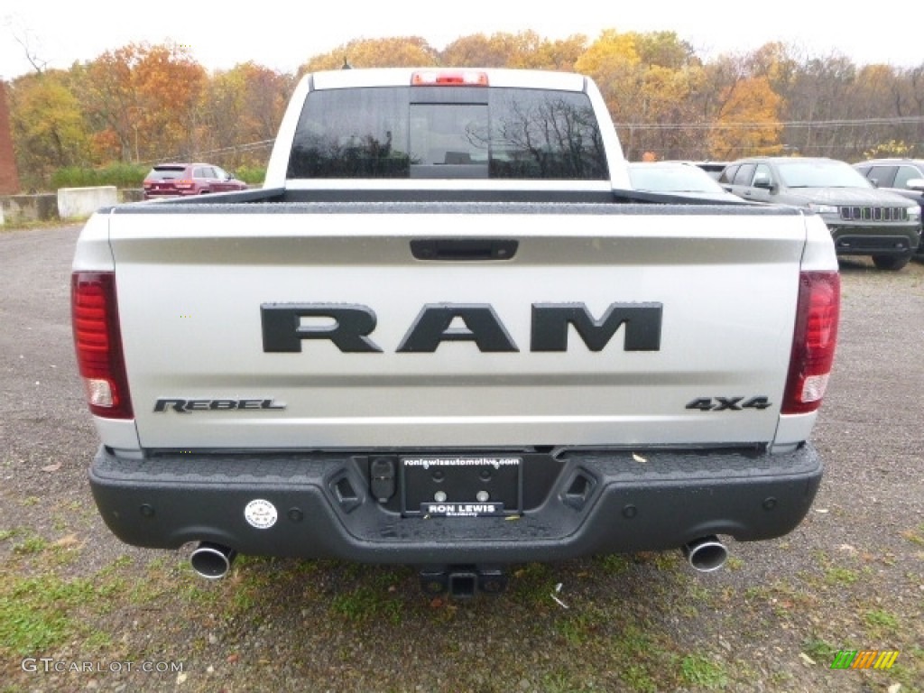 2017 1500 Rebel Crew Cab 4x4 - Bright Silver Metallic / Black photo #7