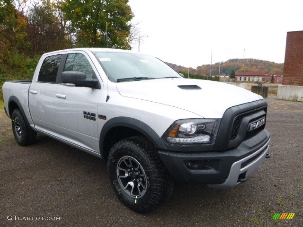 2017 1500 Rebel Crew Cab 4x4 - Bright Silver Metallic / Black photo #12