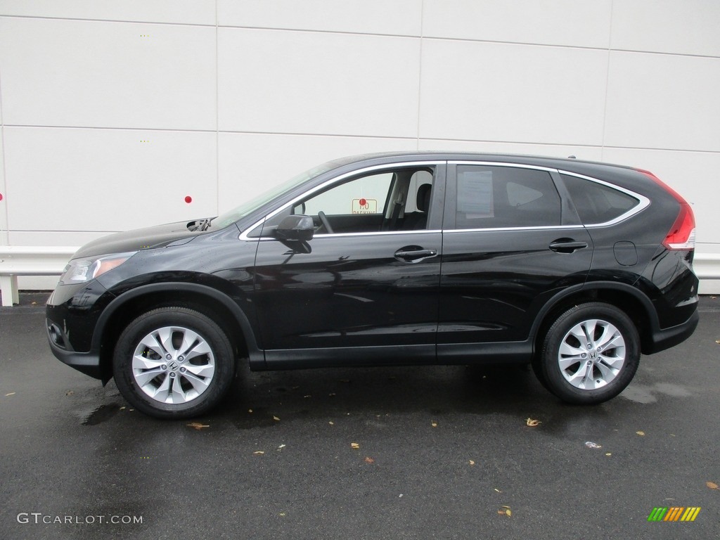2014 CR-V EX AWD - Crystal Black Pearl / Black photo #2