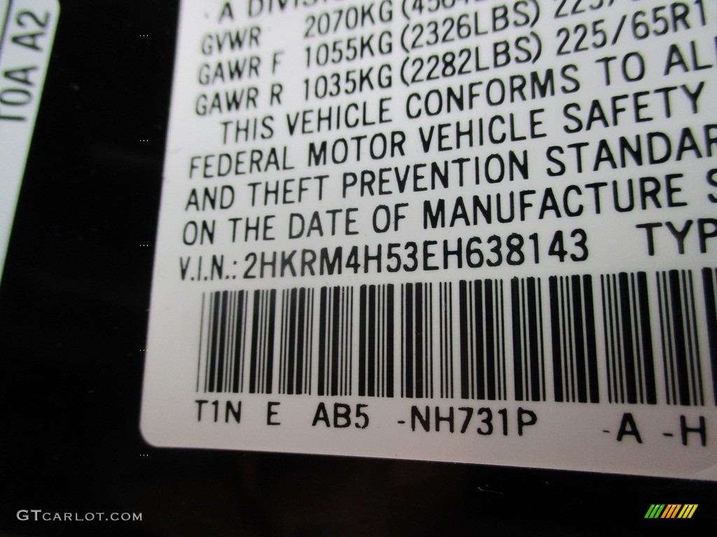 2014 CR-V EX AWD - Crystal Black Pearl / Black photo #19