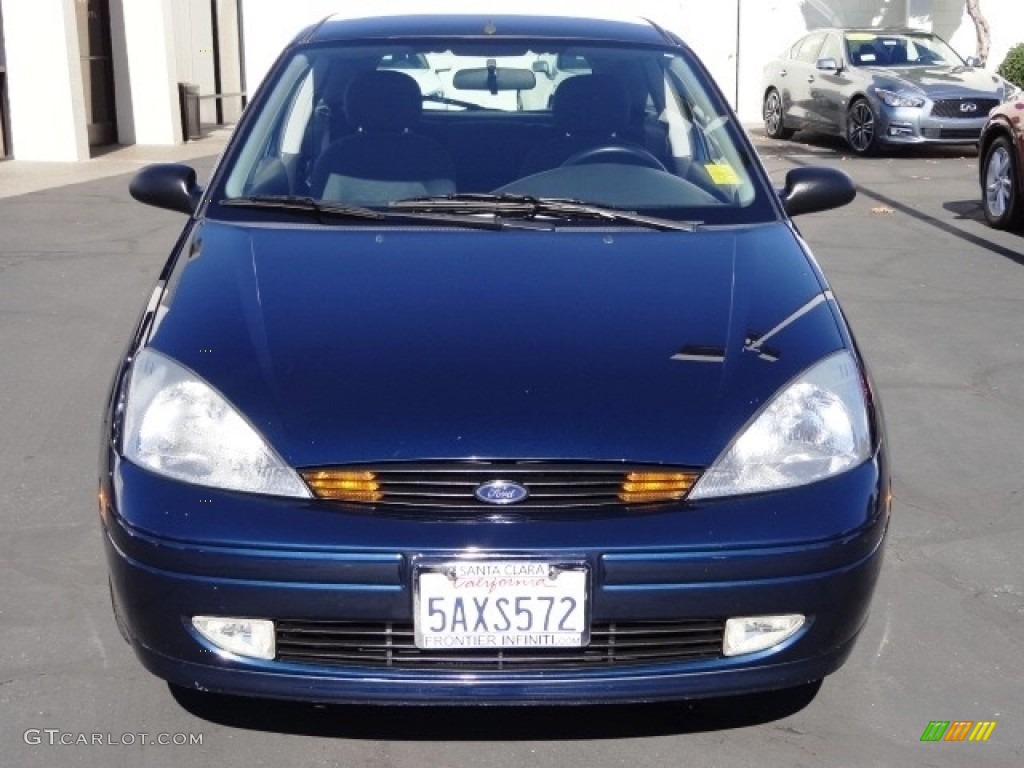 2003 Focus ZX3 Coupe - French Blue Metallic / Dark Charcoal photo #3