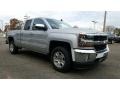 2017 Silver Ice Metallic Chevrolet Silverado 1500 LT Double Cab 4x4  photo #1