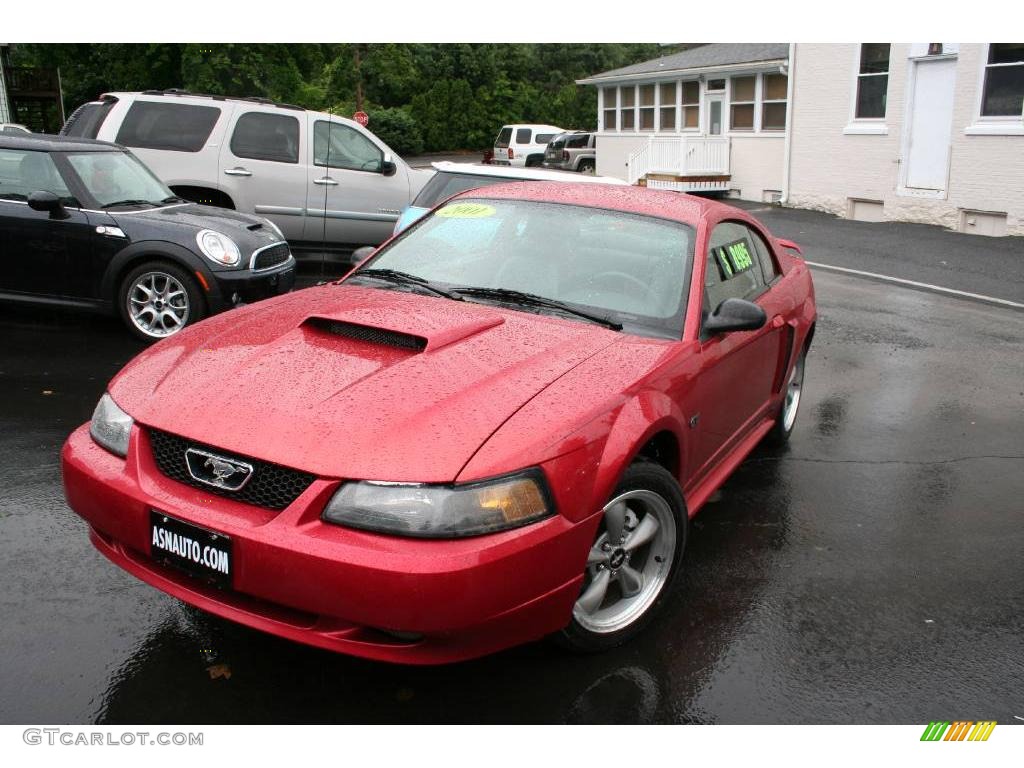 2001 Mustang GT Coupe - Laser Red Metallic / Dark Charcoal photo #6