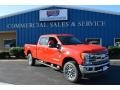 2017 Race Red Ford F250 Super Duty Lariat Crew Cab 4x4  photo #1