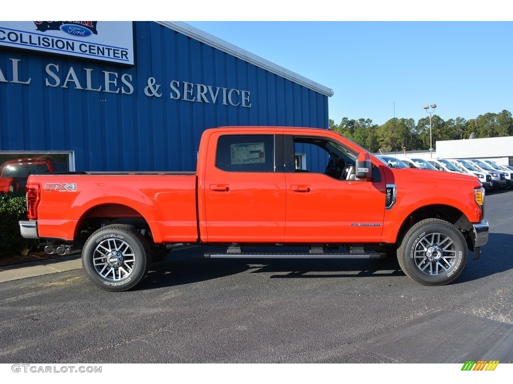 2017 F250 Super Duty Lariat Crew Cab 4x4 - Race Red / Black photo #2