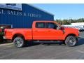 2017 Race Red Ford F250 Super Duty Lariat Crew Cab 4x4  photo #2