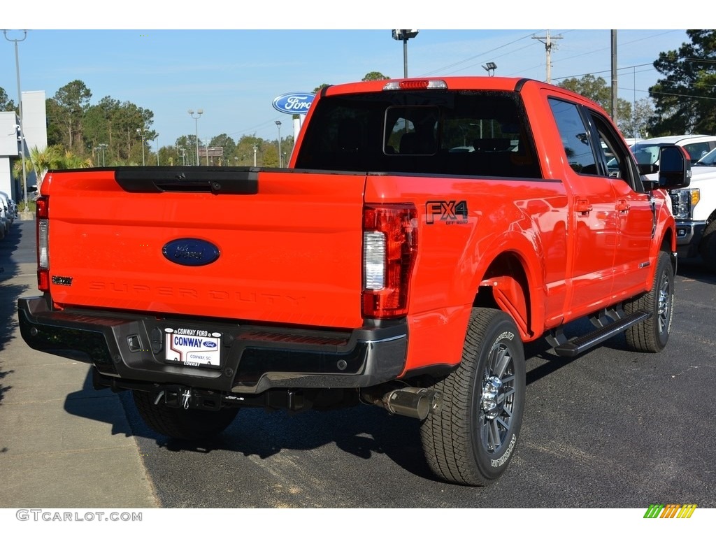 2017 F250 Super Duty Lariat Crew Cab 4x4 - Race Red / Black photo #3