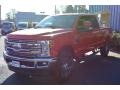 2017 Race Red Ford F250 Super Duty Lariat Crew Cab 4x4  photo #6