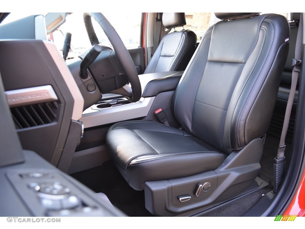 Black Interior 2017 Ford F250 Super Duty Lariat Crew Cab 4x4 Photo #116791491