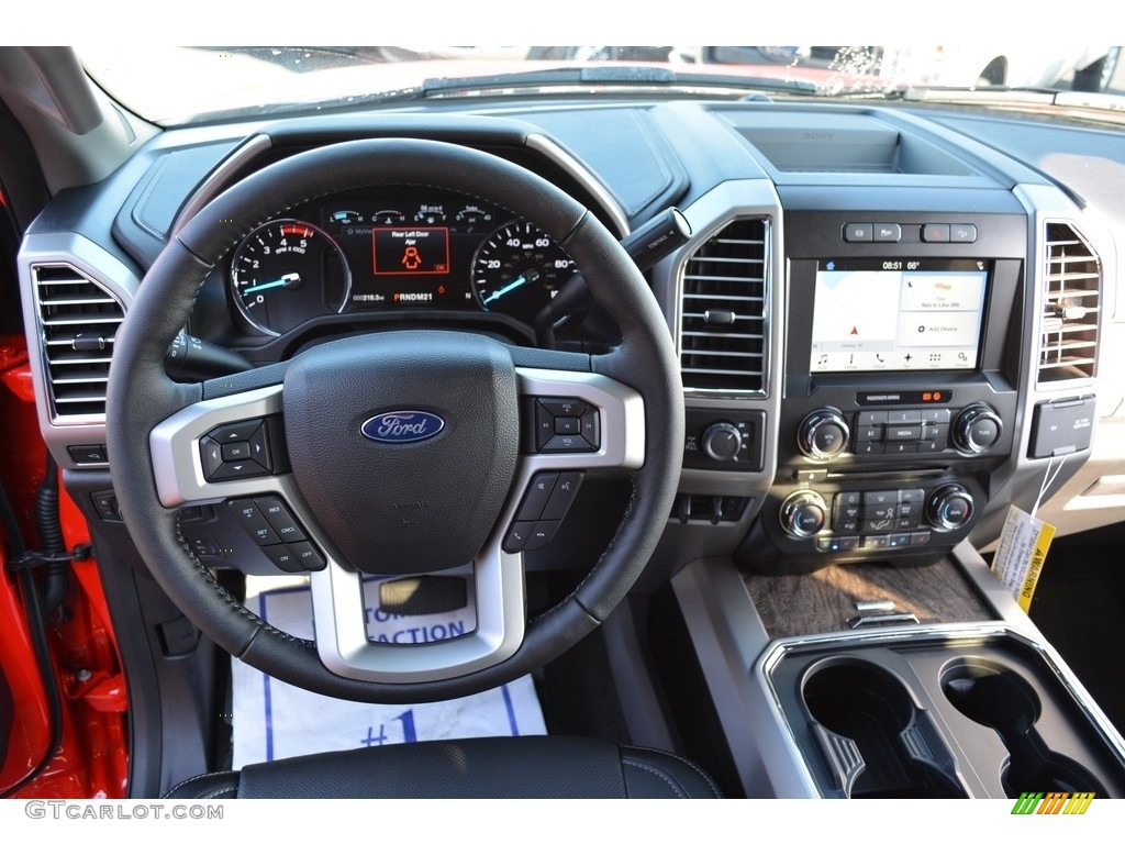 2017 Ford F250 Super Duty Lariat Crew Cab 4x4 Black Dashboard Photo #116791596
