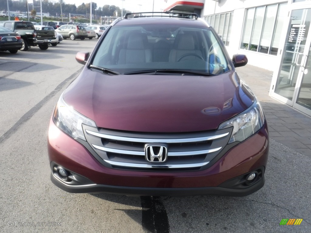 2014 CR-V EX-L AWD - Basque Red Pearl II / Gray photo #4