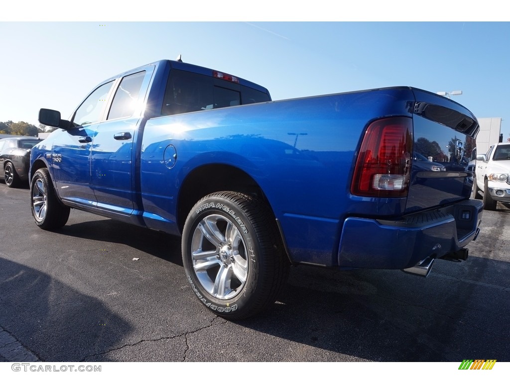 2017 1500 Sport Quad Cab - Blue Streak Pearl / Black photo #2