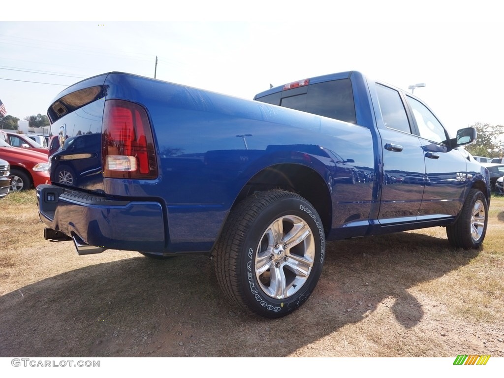 2017 1500 Sport Quad Cab - Blue Streak Pearl / Black/Diesel Gray photo #3