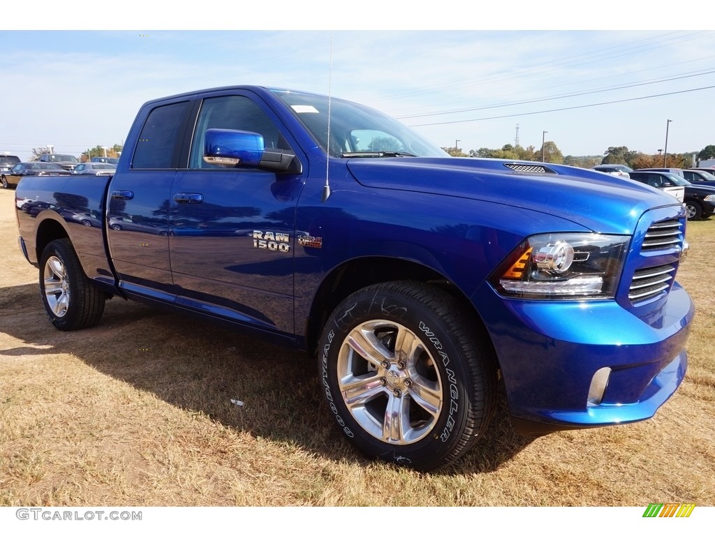 Blue Streak Pearl 2017 Ram 1500 Sport Quad Cab Exterior Photo #116793645