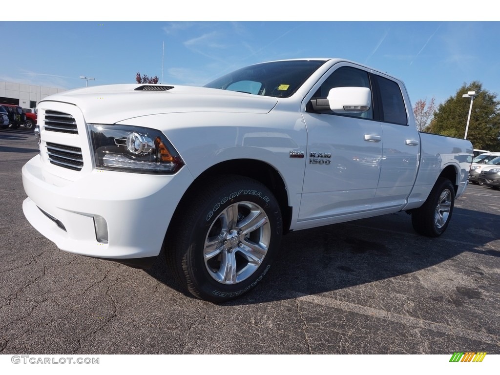 2017 1500 Sport Quad Cab - Bright White / Black photo #1