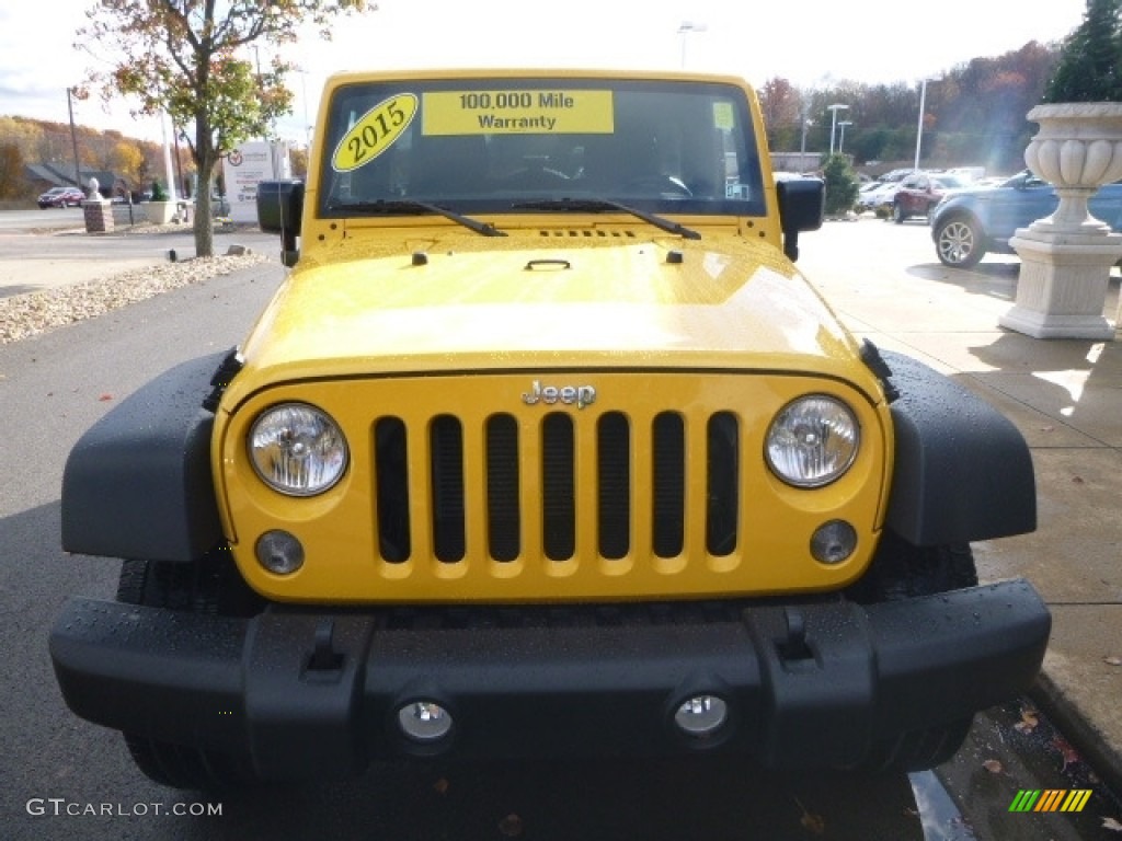 2015 Wrangler Unlimited Sport 4x4 - Baja Yellow / Black photo #8