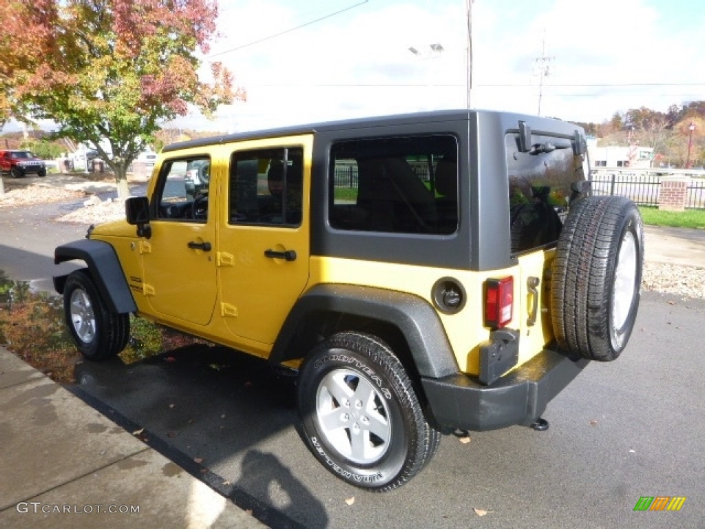 2015 Wrangler Unlimited Sport 4x4 - Baja Yellow / Black photo #11
