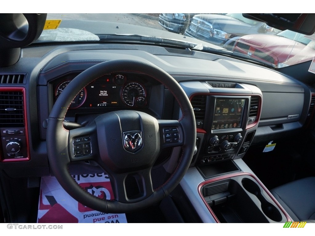 2017 Ram 1500 Rebel Crew Cab 4x4 Rebel Theme Red/Black Dashboard Photo #116794737