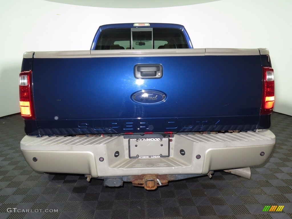 2008 F350 Super Duty King Ranch Crew Cab 4x4 Dually - Dark Blue Pearl Metallic / Chaparral Brown photo #8