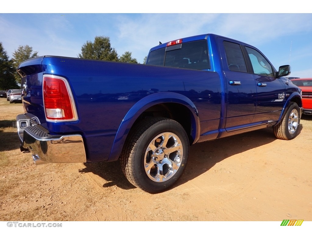 2017 1500 Laramie Quad Cab - Blue Streak Pearl / Black photo #3