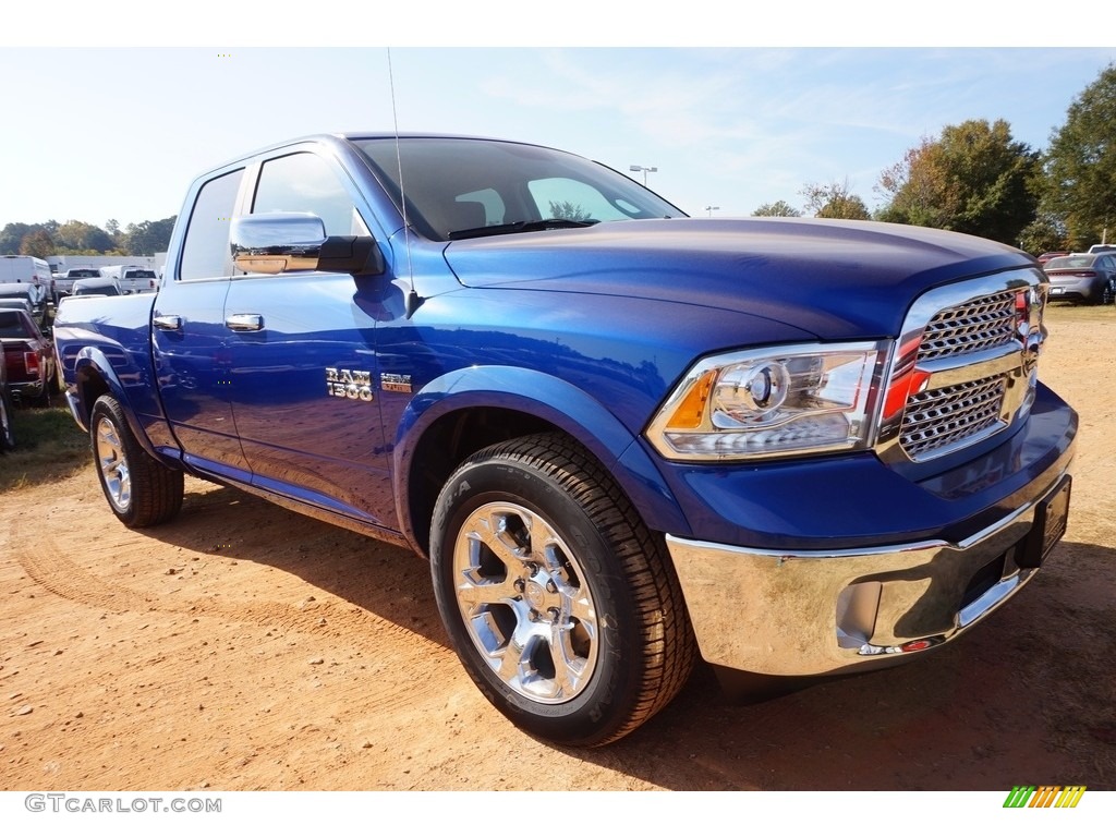 Blue Streak Pearl 2017 Ram 1500 Laramie Quad Cab Exterior Photo #116795403