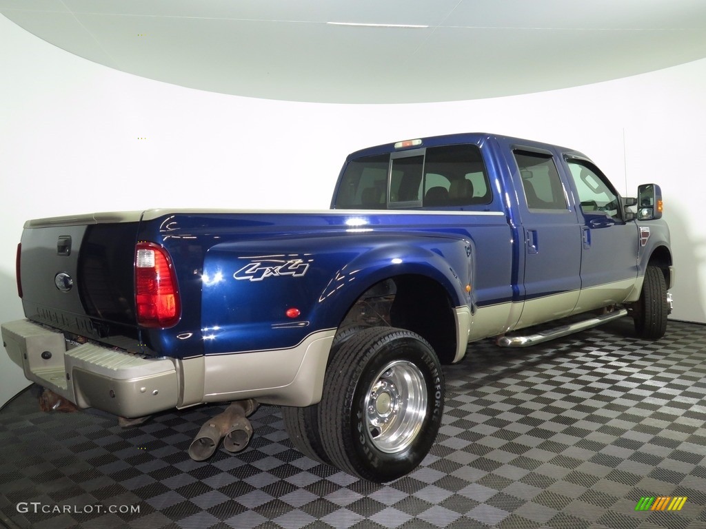 2008 F350 Super Duty King Ranch Crew Cab 4x4 Dually - Dark Blue Pearl Metallic / Chaparral Brown photo #10