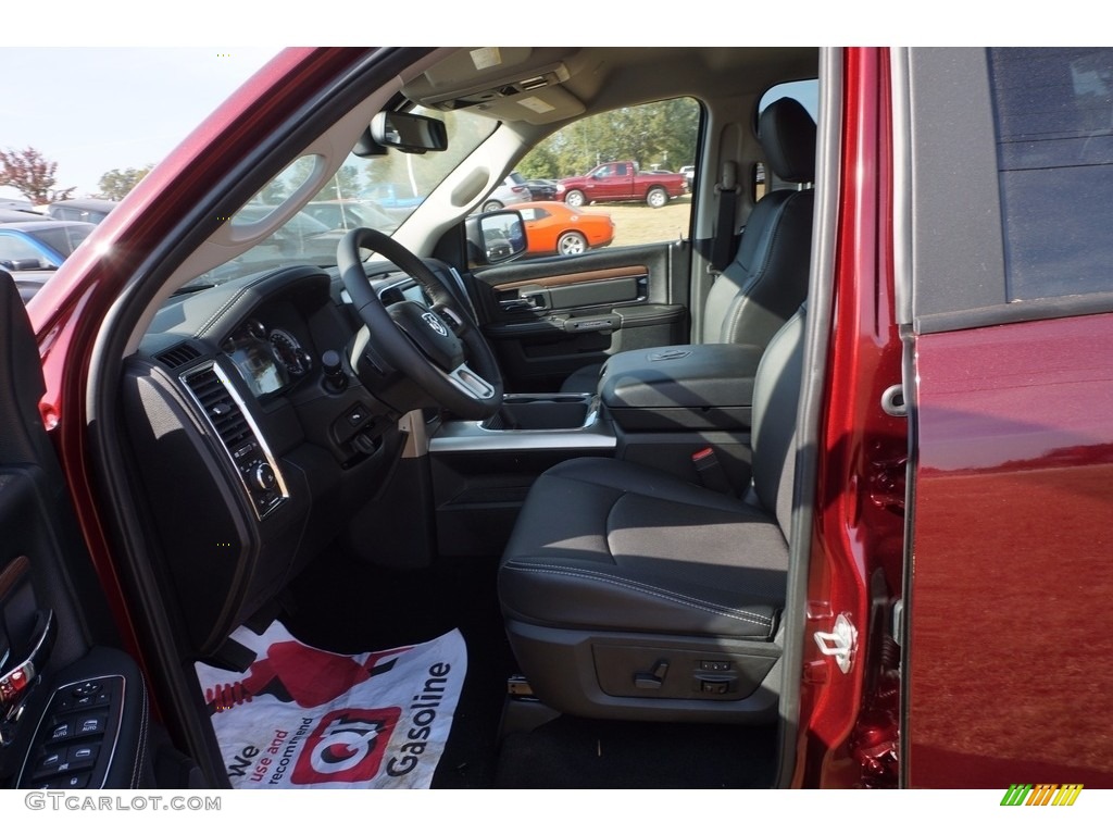 Black Interior 2017 Ram 1500 Laramie Quad Cab Photo #116795760