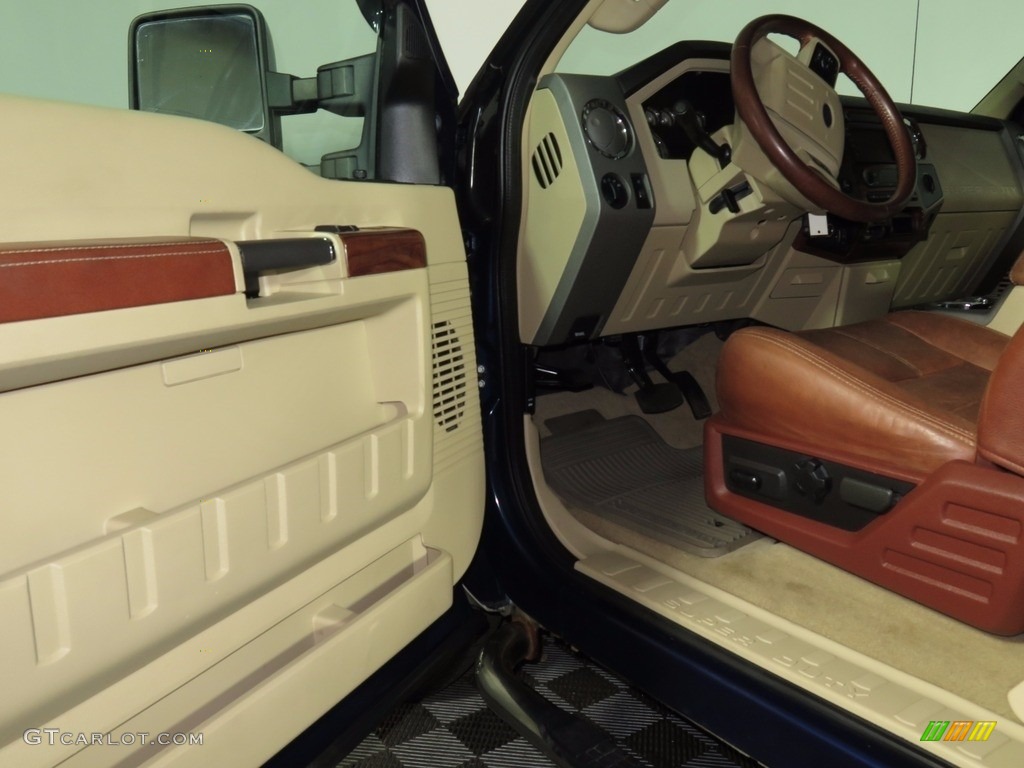 2008 F350 Super Duty King Ranch Crew Cab 4x4 Dually - Dark Blue Pearl Metallic / Chaparral Brown photo #24