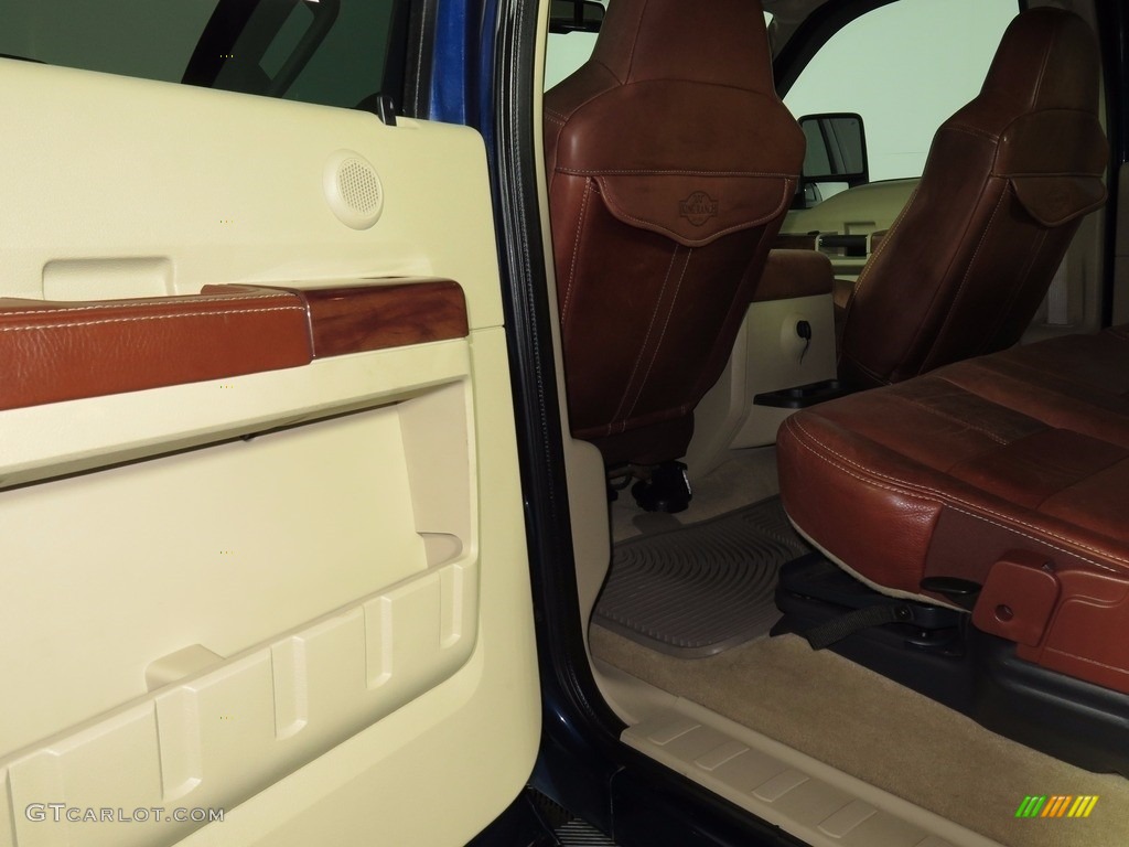 2008 F350 Super Duty King Ranch Crew Cab 4x4 Dually - Dark Blue Pearl Metallic / Chaparral Brown photo #25
