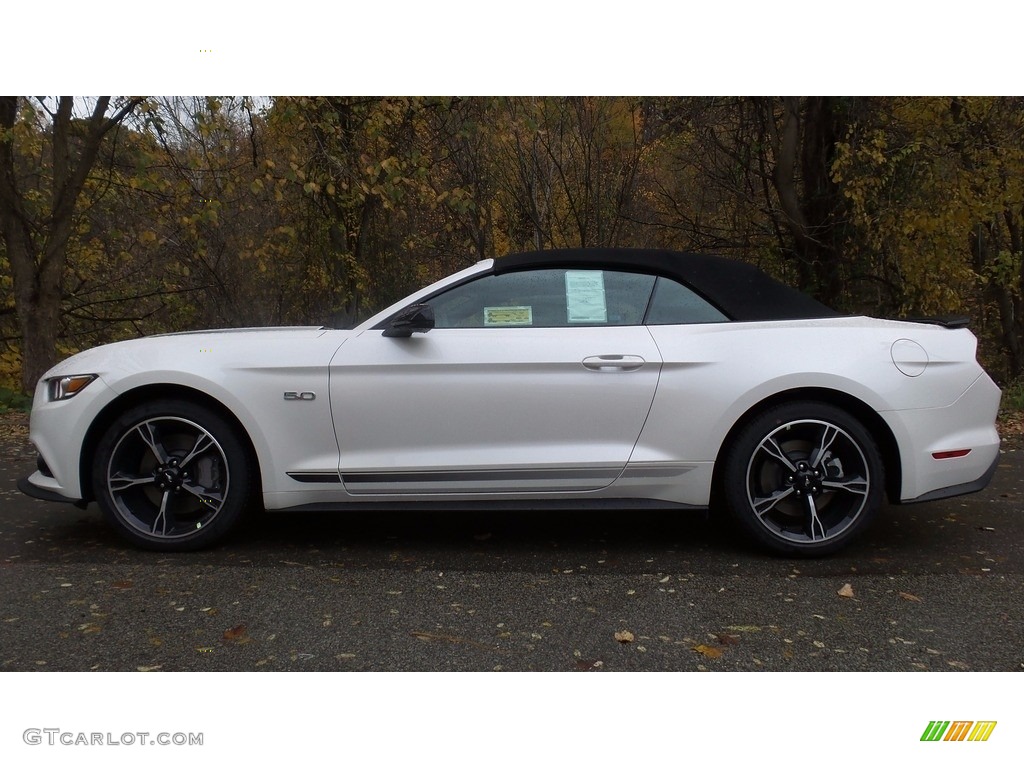 2017 Mustang GT California Speical Convertible - White Platinum / California Special Ebony Leather/Miko Suede photo #1