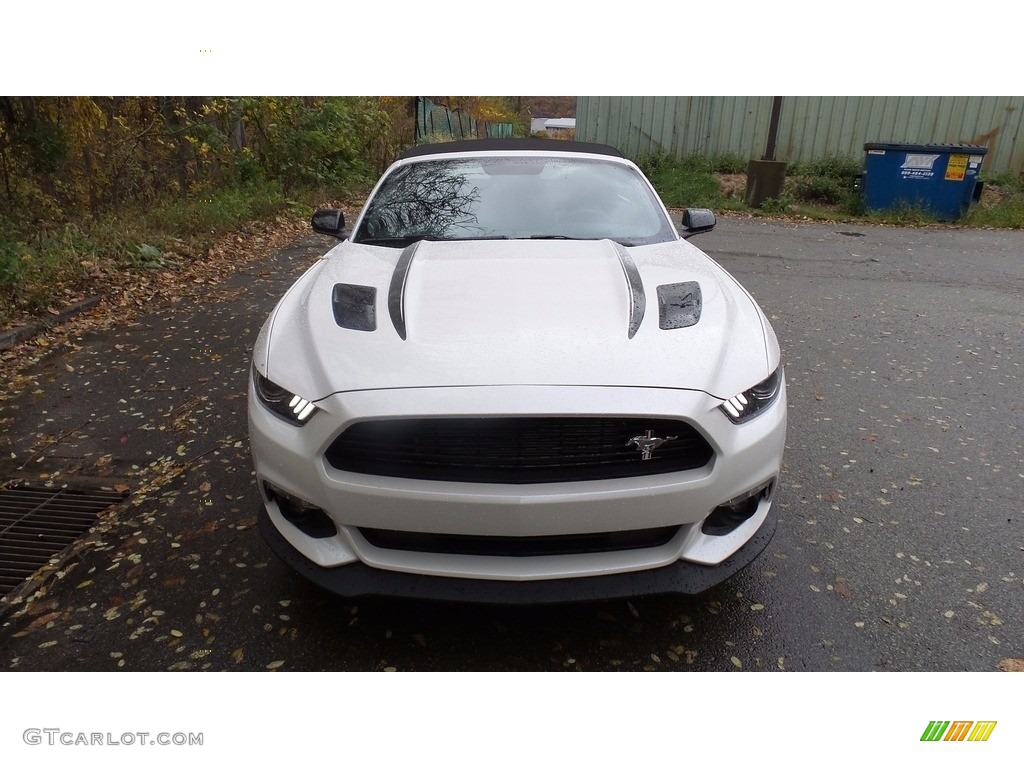 2017 Mustang GT California Speical Convertible - White Platinum / California Special Ebony Leather/Miko Suede photo #3