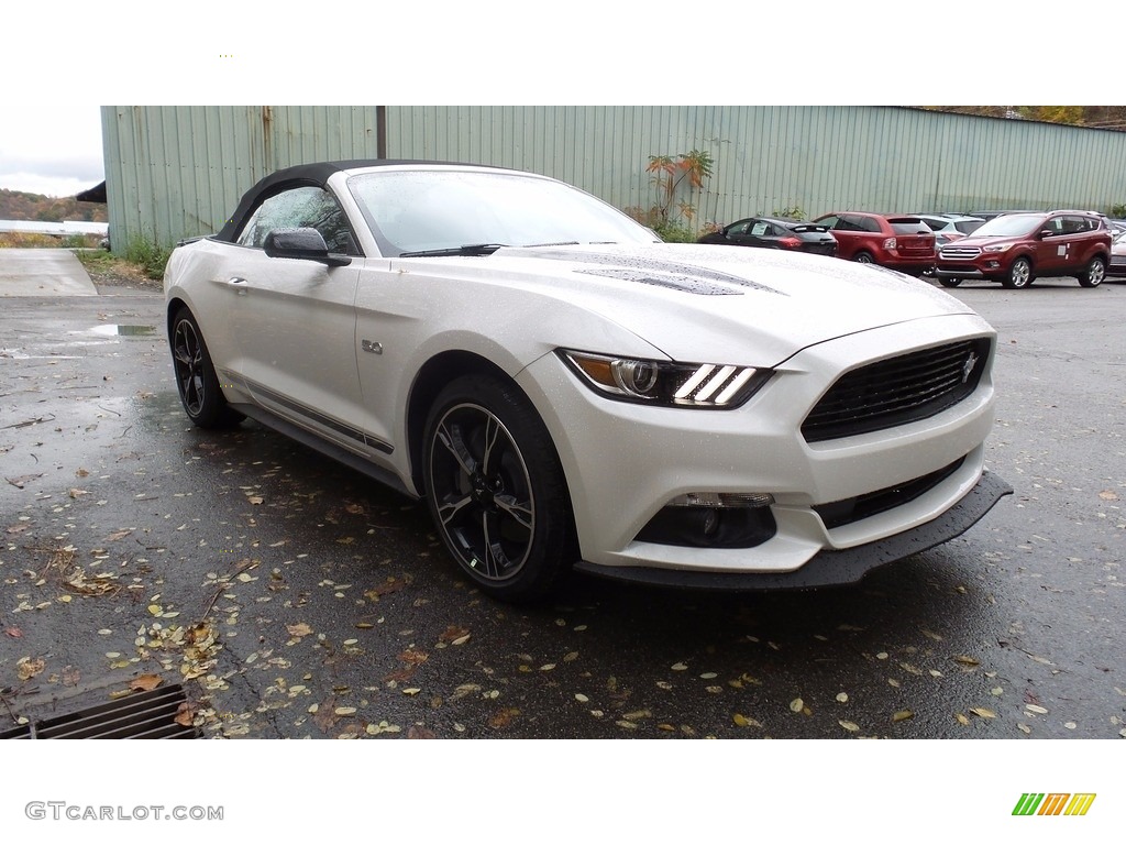 2017 Mustang GT California Speical Convertible - White Platinum / California Special Ebony Leather/Miko Suede photo #5