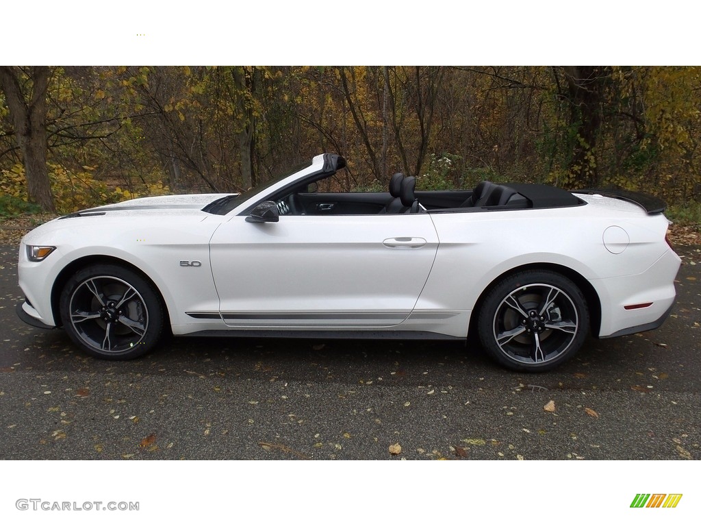 2017 Mustang GT California Speical Convertible - White Platinum / California Special Ebony Leather/Miko Suede photo #15