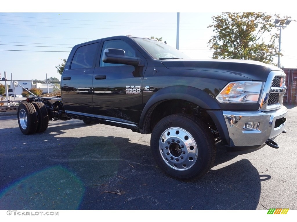 Brilliant Black Crystal Pearl 2017 Ram 5500 Tradesman Crew Cab Chassis Exterior Photo #116797980