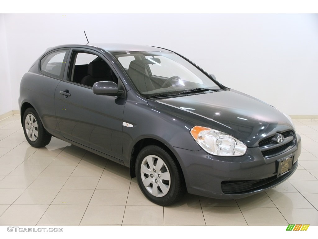 2010 Accent GS 3 Door - Charcoal Gray / Black photo #1