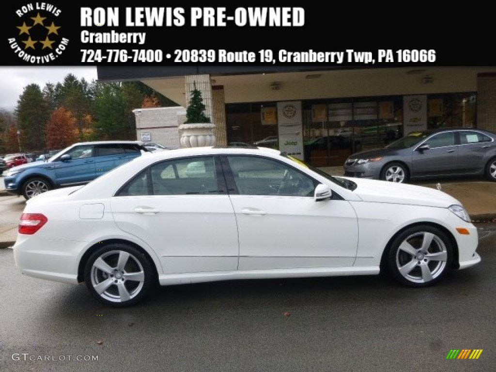 2011 E 350 4Matic Sedan - Diamond White Metallic / Natural Beige/Black photo #1