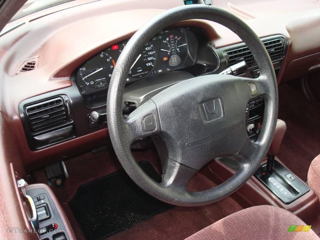 1992 Accord EX Sedan - Pewter Gray Metallic / Burgundy photo #9