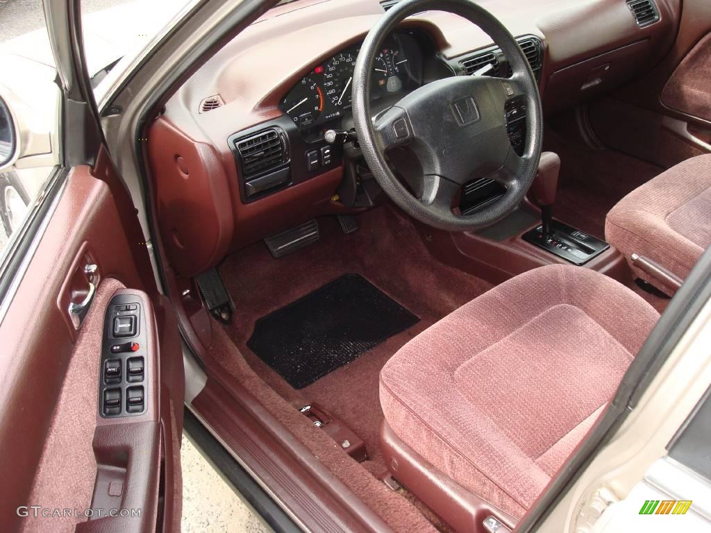 1992 Accord EX Sedan - Pewter Gray Metallic / Burgundy photo #10