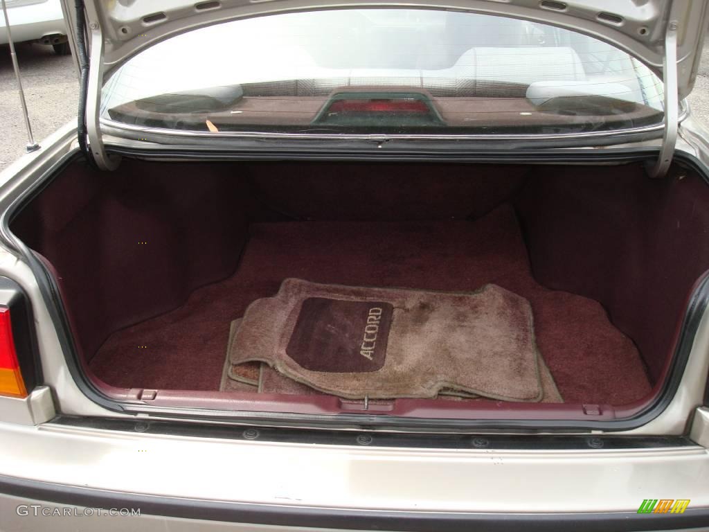 1992 Accord EX Sedan - Pewter Gray Metallic / Burgundy photo #16