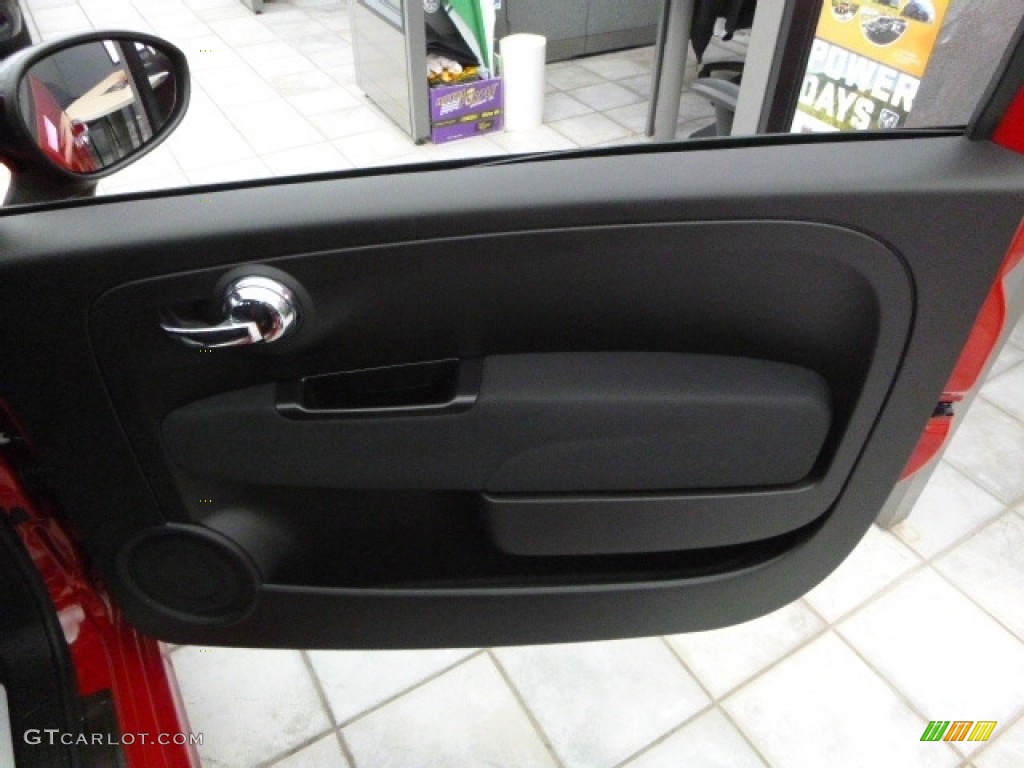 2017 Fiat 500 Abarth Nero (Black) Door Panel Photo #116800911