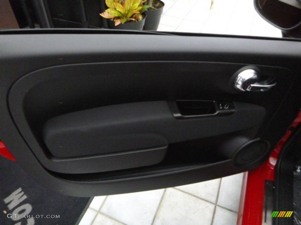 2017 Fiat 500 Abarth Nero (Black) Door Panel Photo #116800986